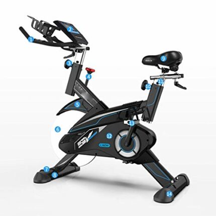 N/A Indoor Cycling Bike Trainer Belt Drive and Study Spinning Bike Fast Weight Loss Quiet Pedal Exercise Bicycle