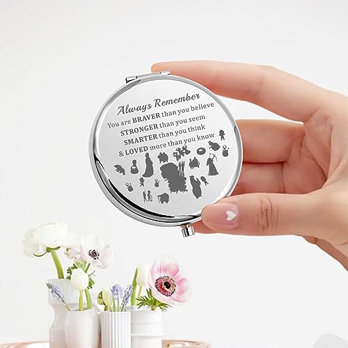 KEYCHIN Princess Merida Pocket Mirror Merida Fans Gifts You are Braver Stronger Smarter Than You Think Merida Compact Mirror (Merida-S)