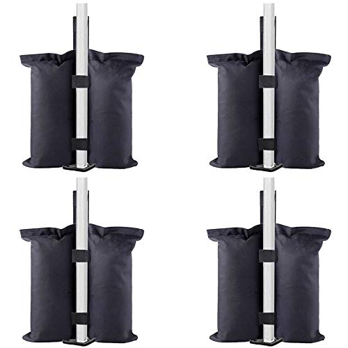 BEISUOSI Balance Weight Sandbags, for Patio Umbrella; Pop Up Tent; Canopy; and Other Outdoor Furniture. 6pcs (Black, 44cm x 46cm) per Package (Ba