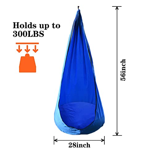 TUSAUW Kids Pod Swing Seat Hammock Chair with Inflatable Pillow Swing Chair for Outdoor and Indoor,Hanging Chair with Inflatable Cushion, Max 176