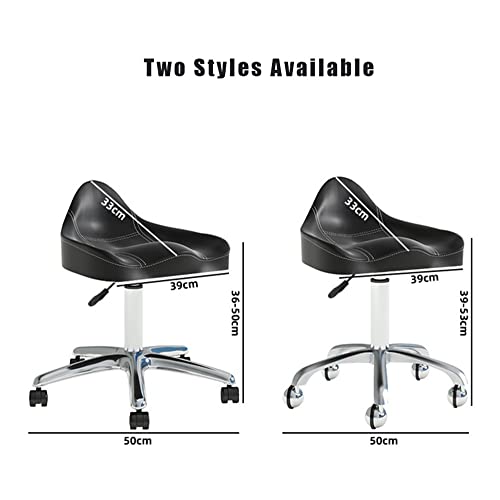 AANAN Stools,Ergonomic Rolling Stool Beauty Stool, Height Adjustable Swivel Stool on Wheels, Heavy Duty Stool for Salon, Massage, Bar, Office,Cli