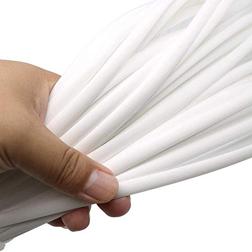 Mhome Plastic Woven Rattan Repair Material for Outdoor Garden Patio Furniture, Durable Wicker Bench Chair Table Repair Kits (White)