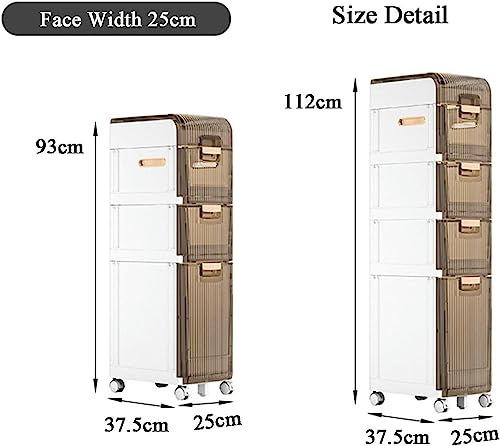 Waterproof Side Cabinet Crevice Shelf Paper Storage Small Bathroom Storage Cabinet Freestanding, Toilet Paper Holder with Storage for Toilet Pape