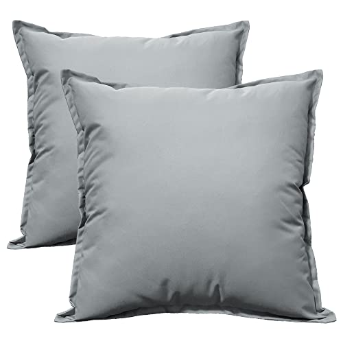 Olivia Rocco Pack of 2 Waterproof Cushion Cover Outdoor Garden Breathable Decorative Cushions Covers for Patio Bench Sofa Furniture Indoor Living