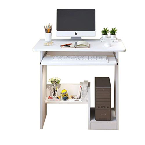 LXXSH Modern Wood Desktop Computer Desk with Keyboard Tray PC Laptop Desk for Study Student Writing Table Home office Work Furniture (Color : A)