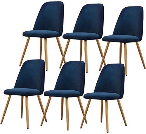 Modern Kitchen Dining Room Chairs Vintage Dining Chairs Set Of 6 Kitchen Counter Chairs Lounge Leisure Living Room Corner Chairs With Metal Legs