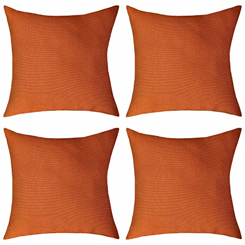 Home Brilliant Sage Green Cushion Covers 45 x 45 for Garden Furniture, Decorative Outdoor Cushions Covers Waterproof, 18x18 inches, Pack of 4, Sa