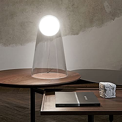 ALREMO HUANGXING - Bedside Table Lamp with Glass Lampshade, Modern Nightstand Desk Lamp, Decorative Desk Lamp for Bedroom, Living Room, Childrens