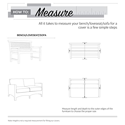 Classic Accessories Ravenna Water-Resistant 46 Inch Patio Curved Modular Sectional Sofa Cover, Patio Furniture Covers