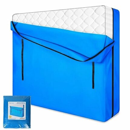 MorTime Mattress Bags for Moving and Storage, Zippered Mattress Storage Bag with 8 Strong Carrying Handles, Reusable Mattress Protector Cover Mov