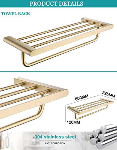 HIGOH Towel Racks,Bathroom Towel Rack Wall Mounted Towel Holder,Bathroom Accessories,Towel Bar Rack Hanger Storage Shelf