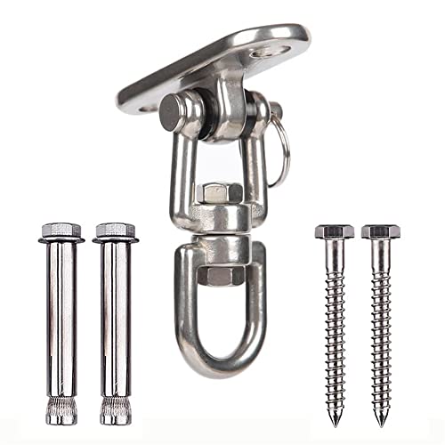 MIN-XL Heavy Duty Swing Hangers, Stainless Steel Swing Hook for Ceiling Wooden Porch, Gym Yoga Suspension Hooks, 450KG Capacity