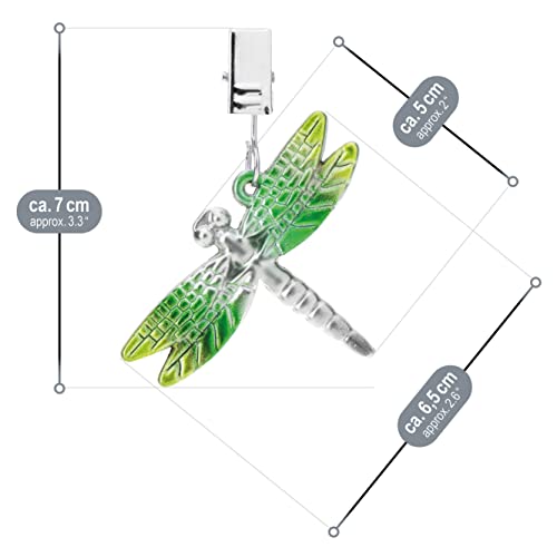 COM-FOUR® 8x tablecloth weights - tablecloth weights in the shape of dragonflies and butterflies - tablecloth clamps - approx. 35g each - tablecl