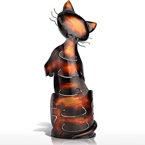 Kayla-lan Cat Shaped Wine Bottle Holder Wine Rack shelf Metal Sculpture Practical Home decoration Crafts Kitchen Home Decoration.