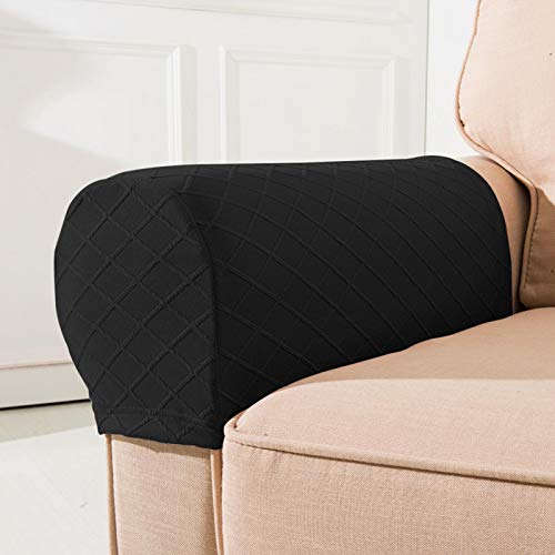 MVPACKEEY Armrest Cover Spandex Stretch Fabric Armchair Couch Arm Rest Cover Set of 2, Anti-Slip Furniture Protector Armchair Slipcovers for Recl