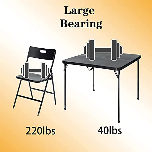 QINAIDI 5Pcs Folding Table and Chair Set, Lightweight Folded Self-driving Tour Table & Chairs, Easy to Store, for Camping Picnic Garden BBQ