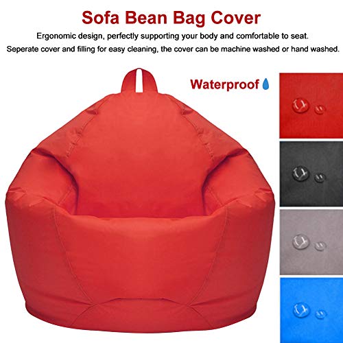MOVKZACV Bean Bag Chair Cover Only Without Filling,Gamer Recliner Cover - 70x 80cm(28 * 32inch), Washable Oxford fabric, Sturdy Zipper Beanbag Ca