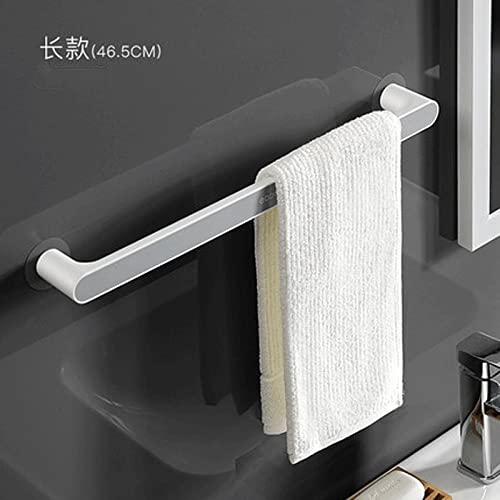 SMLJLQ Self-adhesive Towel Holder Rack Wall Mounted Towel Hanger Bathroom Organizer Towel Bar Shelf Bathroom Hook
