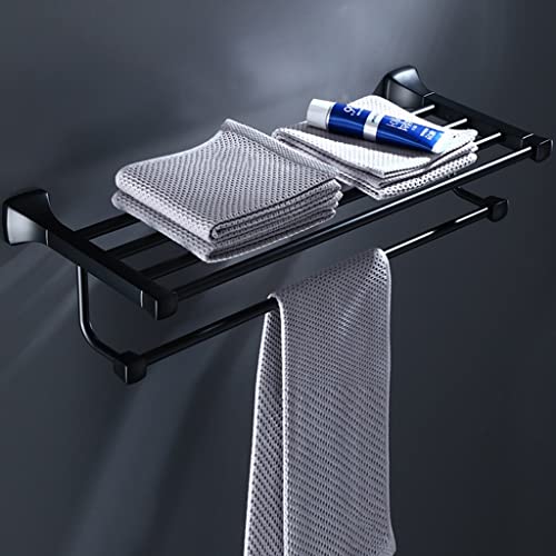 HIGOH Towel Racks,Bathroom Towel Rack Wall Mounted Towel Holder,Towel Rack,Wall-Mounted Alumitowel Holder,Round Design Bathroom Accessories Bath