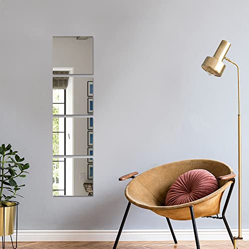 Mirror | Square Model Wall Mirror | 4 pcs | 7,87 x 7,87