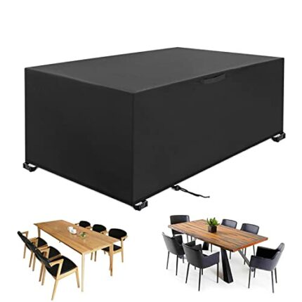 SIMENG Outdoor garden patio furniture set, 420D Oxford cloth outdoor garden 4 windproof buckle dustproof sunscreen table and chair combination fu