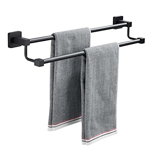 Black Towel Rack No Drill Towel Holder Stainless Steel Towel Rail Self Adhesive Wall Mounted For Bathroom Toilet,B,60cm