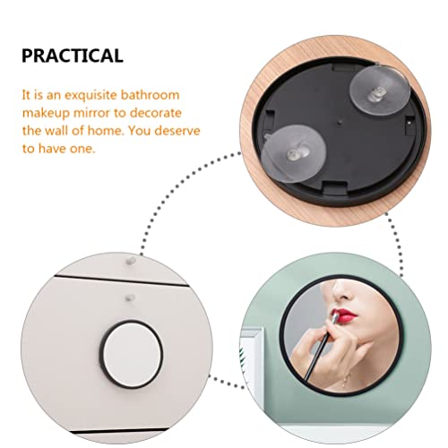 KALLORY Decorative Wall Mirror Modern Wall Mounted Mirror Hanging Round Mirror Bathroom Vanity Mirror Cosmetic Desktop Mirror for Home Bedroom Ro