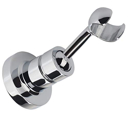 HIMREYLD Shower Head Holder - Shower Holder Bracket Copper Wall Mount for Handheld Showerhead and Standard Shower Hose - Chrome Plated 360 Degree