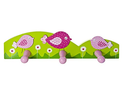 Mousehouse Gifts Pink Bird Coat Hook Wall Hook for Girls Bedroom or Nursery Decoration