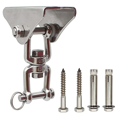 MIN-XL Heavy Duty Swing Hangers, Stainless Steel Swing Hook for Ceiling Wooden Porch, Gym Yoga Suspension Hooks, 450KG Capacity
