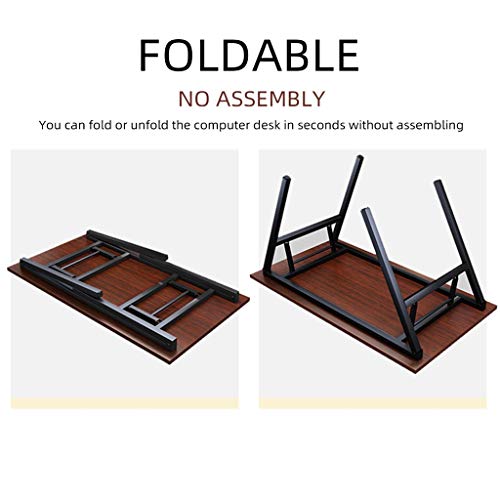 N/A Laptop Desk Folding Wooden Computer Desk Portable for Home Office Modern Writing Table PC Desk Study Table Furniture (Color : B)