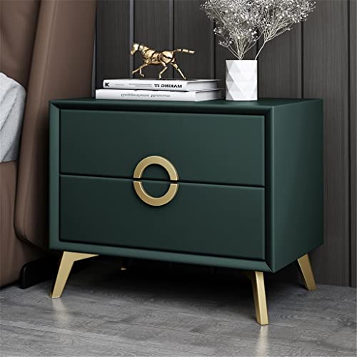 N/A Bedside Table Bedroom Furniture Minimalist Leather Art Night Table Solid Wood Simplely Bedside Cabinet (Color : black-Soul Eater1)