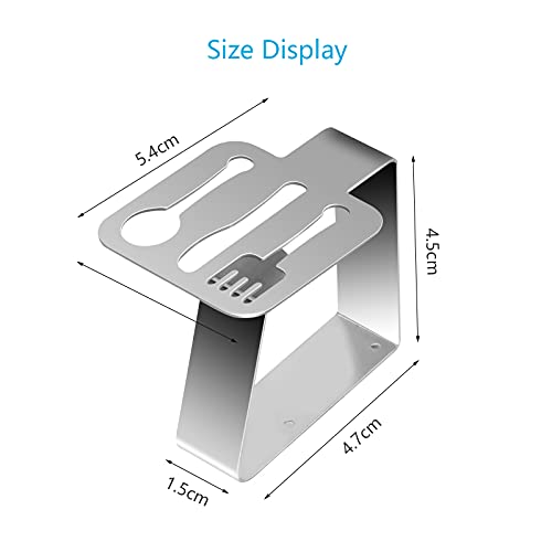 LAMEK 8pcs Decorative Tablecloth Clips Stainless Steel Table Cloth Clamp Thickened Tables Cover Clamps Holder Metal Tablecloth Clip for Home Picn