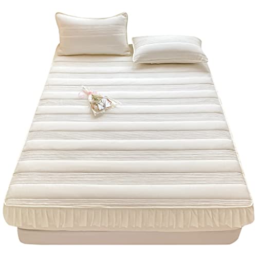 FKSDHDG Cotton Clip Bed Hat Single Piece Summer Style Thickened Bed Cover Mattress Protection Cover Bed Cover (Color : D, Size : 180 * 200CM)