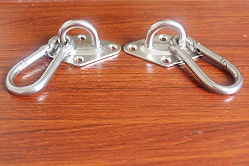 MHMYDZ 1000 lb Capacity Heavy Duty Hammock Hanging kit Ultra Durable Hammock Hooks Carabiners for Hammock Stand Hammocks Swing Chair,Multiple Ind