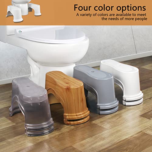 EVRON Toilet Stool 7" Bathroom Squatting Toilet Step Stool for Potty Assistance,Original Compact Flexible Distance Adjustment Poop Stool Stackabl