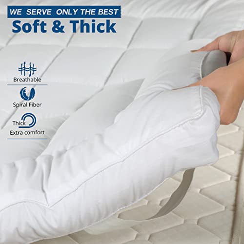OpulentDreams Mattress Topper with 400-Gsm Filling - 30 CM Extra Deep - Soft and Extra Thick (Double)