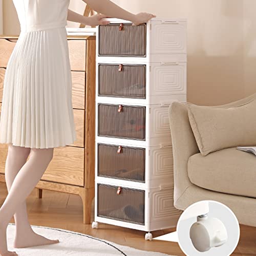 LILIKY Six-layer Thickened Folding Display Cabinet Shoe Box Storage Box Transparent Clamshell Shoe Cabinet Dust-proof Shoe Rack Shoe storage