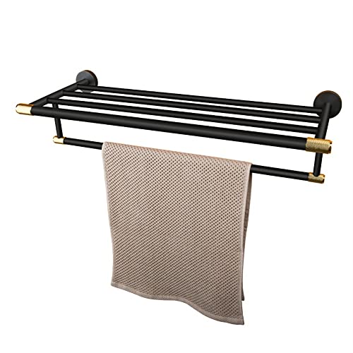 HIGOH Towel Racks,Bathroom Towel Rack Wall Mounted Towel Holder,All Copper Bath Towel Rack,Bathroom Towel Holder,Hardware Light Bathroom Shelf