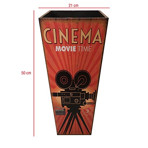 Rebecca Mobili Indoor Umbrella Stand, Modern Umbrella Stand, Mdf Canvas, Orange, With Handles, for Home Office - Measures: 50x20x20 (HxWxD) - Art