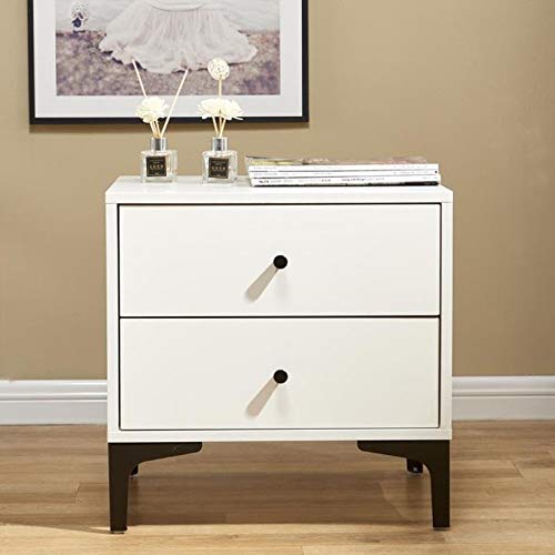 JYDQM Bedside Table Bedside Table, Mini Small Family Bedside Iron Simple White Locker