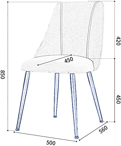 dining chair Kitchen Dining Room Furniture Chairs Kitchen Dining Chairs Set Of 2,Velvet Chairs with Metal Legs,Sofa Side Chair for Living Room Fu