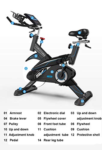 N/A Indoor Cycling Bike Trainer Belt Drive and Study Spinning Bike Fast Weight Loss Quiet Pedal Exercise Bicycle
