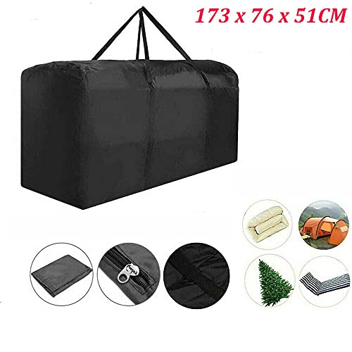 MAGIIN Garden Cushion Storage Bag, 173x76x51cm Waterproof Outdoor Heavy Duty Furniture Cushion Storage Bag Christmas Tree Storage Bag for Christm