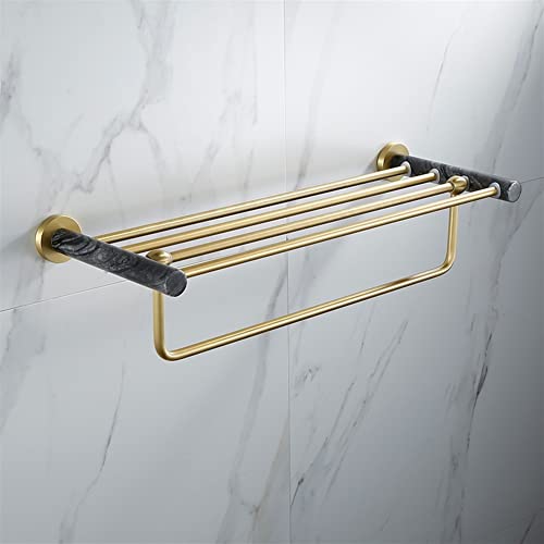 HIGOH Towel Racks,Towel Rail for Bathroom,Brushed Towel Bar Wall Mounted Bathroom Accessory Towel Holder Rod Hand Towel Holder/Single Rod Towel R