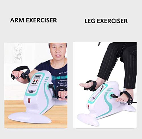 LUNEZY Assisted Bicycle Electric Rehabilitation Bike Pedal Trainer Mini Cycling with Protective Gear Fitness Exercise Bike Rehab Trainer for Hand