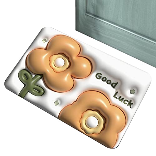 Tytlyworth Indoor Front Door Carpet - Soft, Super Absorbent 3D Bath Rugs | Cute Entrance Floor Mat Decoration, Quick Drying Floor Mats for Welcom