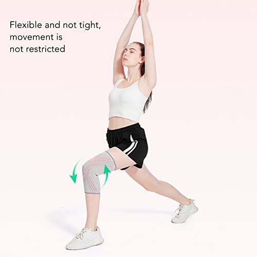 Aeun Knee Brace, Keep Warm Knee Brace 1 Pair for Ball Games (Pink)