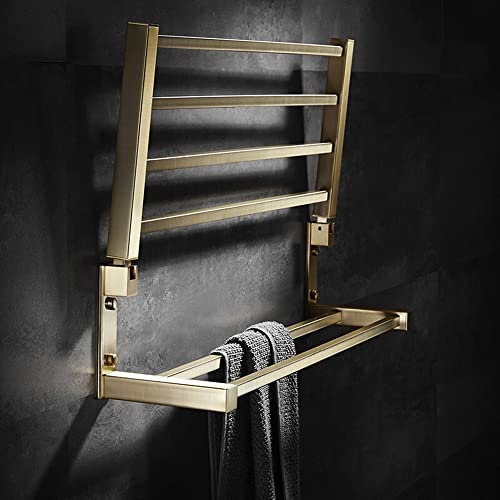 HIGOH Towel Racks,Bathroom Towel Rack Wall Mounted Towel Holder,Bathroom Accessories Solid Brass Towel Bar/Rack,Brushed Towel Holder,Bath Shelves