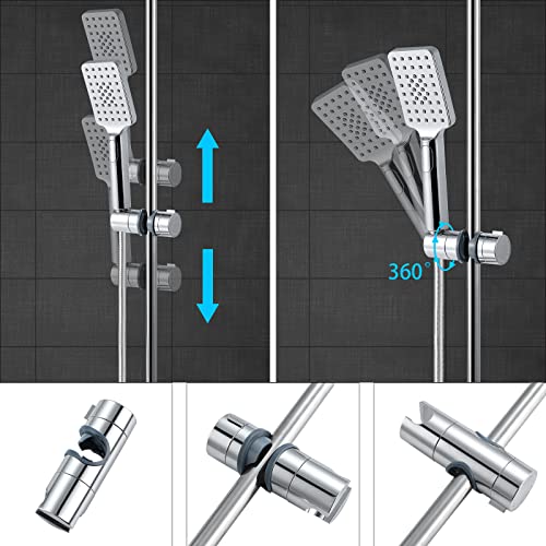 Shower Head Holders, BBLIKE Hand Shower Bracket Replacement 18-25MM Adjustable Replacement Shower Holder Chrome Plated Shower Bracket